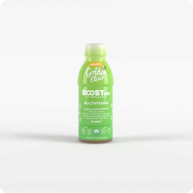 BOOSTme Organic Golden Elixir Liquid Multivitamin Bottle