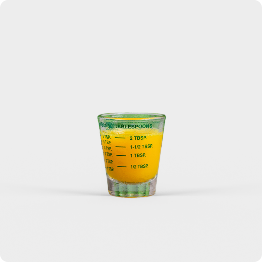 Golden Elixir Dose-Marked Shot Glass